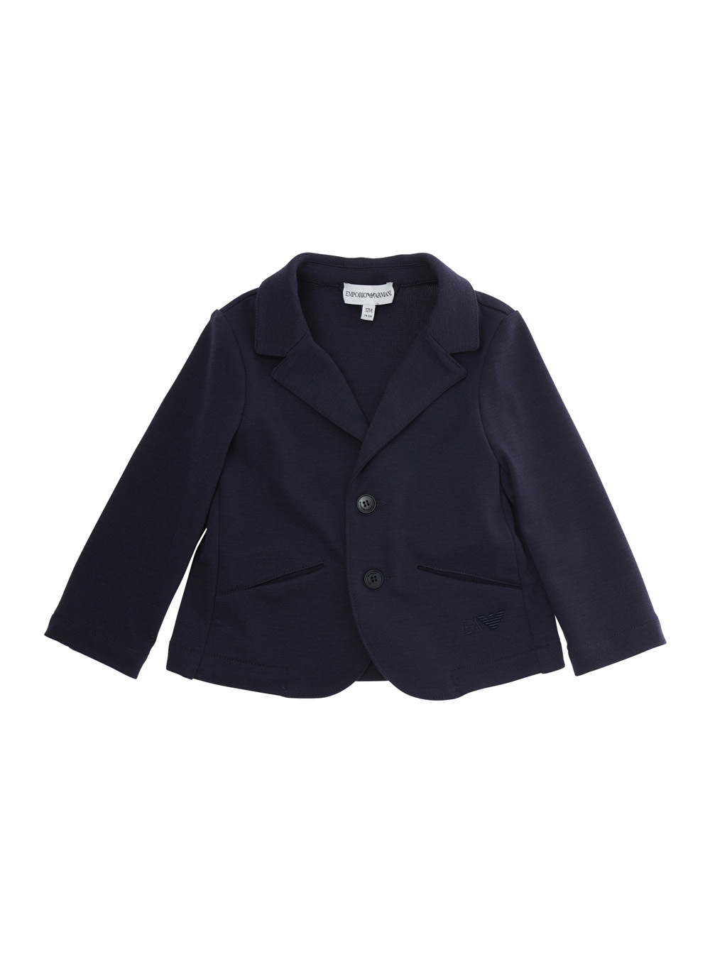 Emporio Armani Long-sleeved Suit Jacket In Blue