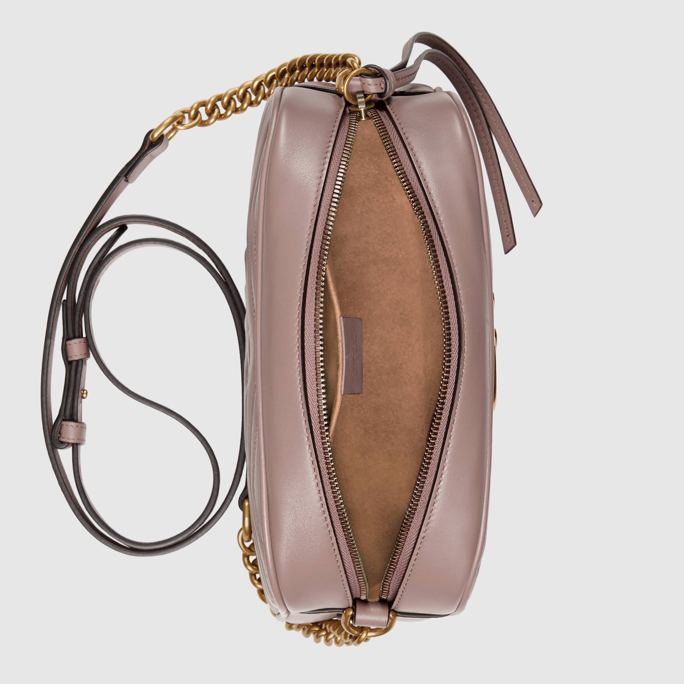 Gucci Gg Marmont Small Crossbody Bag In Pink
