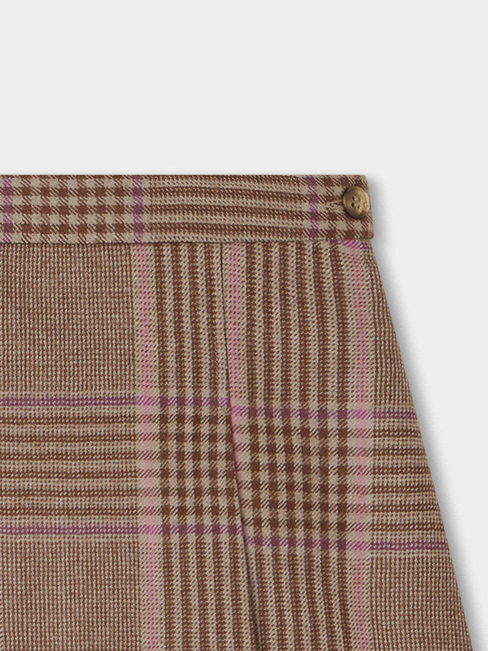 Bonpoint Tutti Check-printed Flared Skirt In Brown