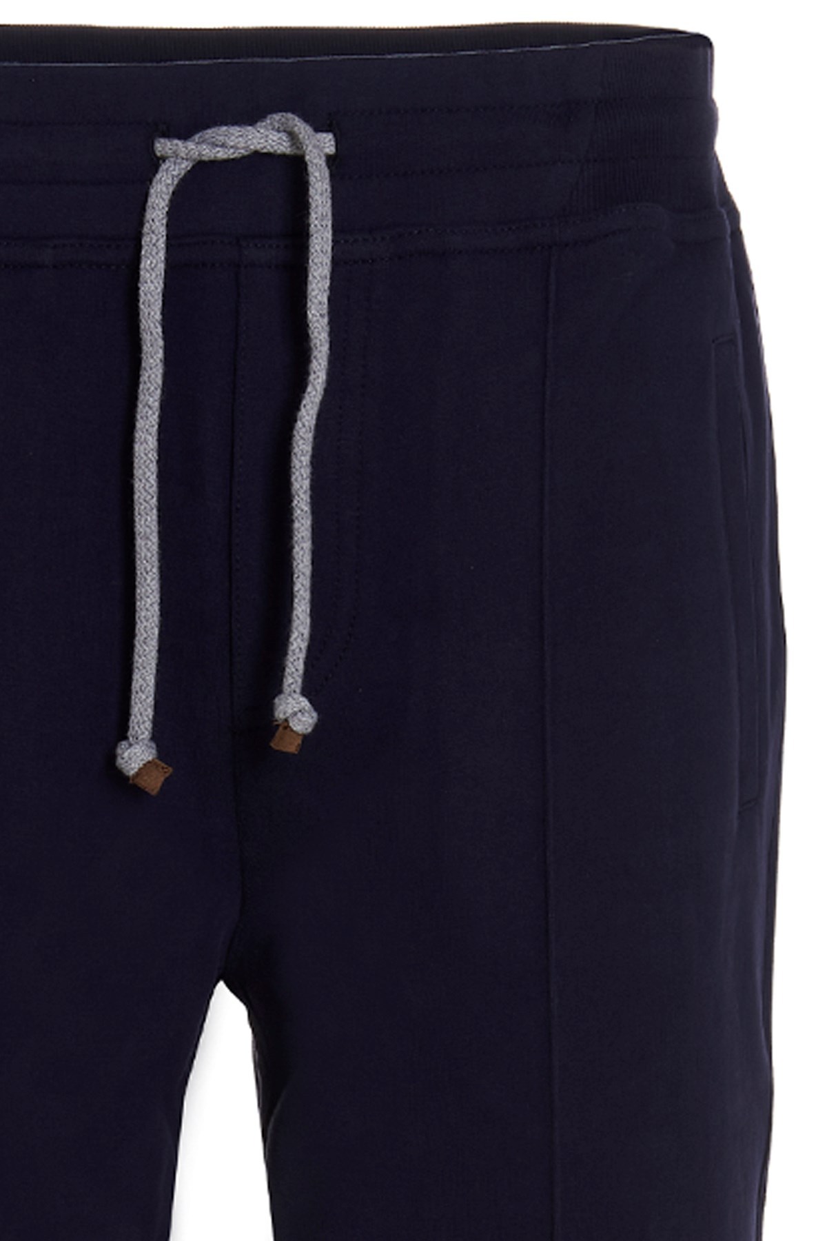 Brunello Cucinelli Drawstring Cotton Track Trousers In Black