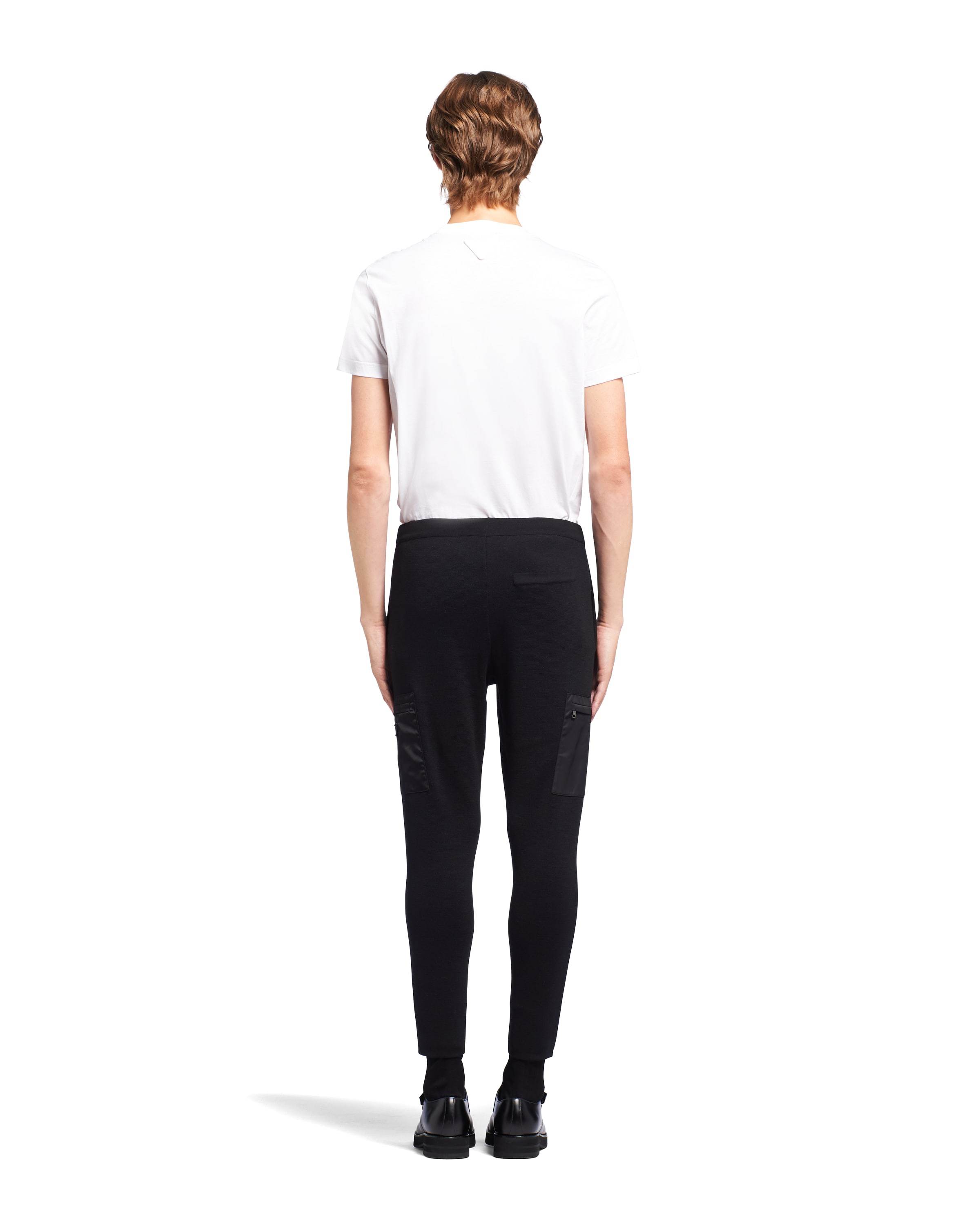 Prada Stripe Detail Track Pants In Black