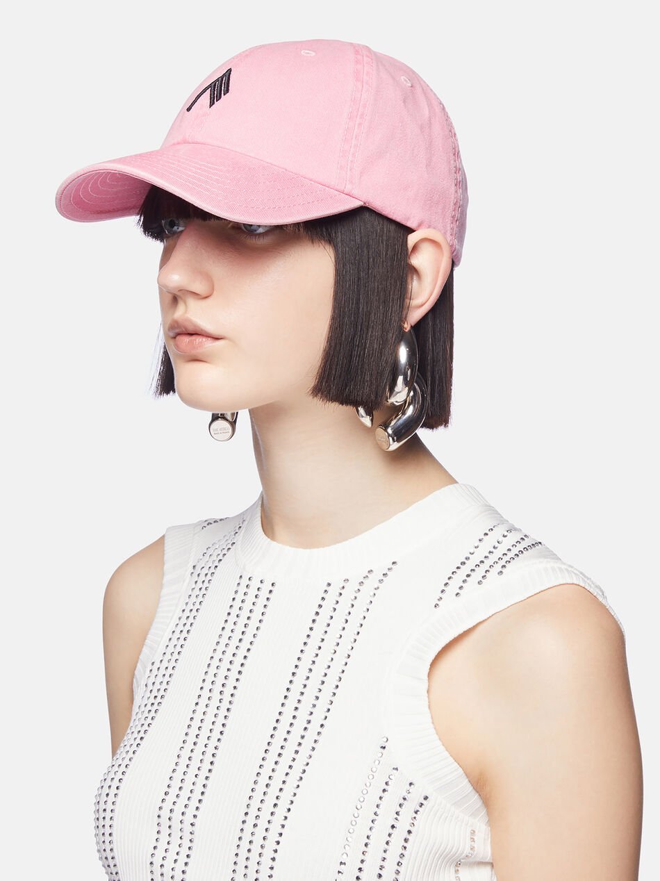 Shop Attico The Logo Embroidered Baseball Cap In Pink