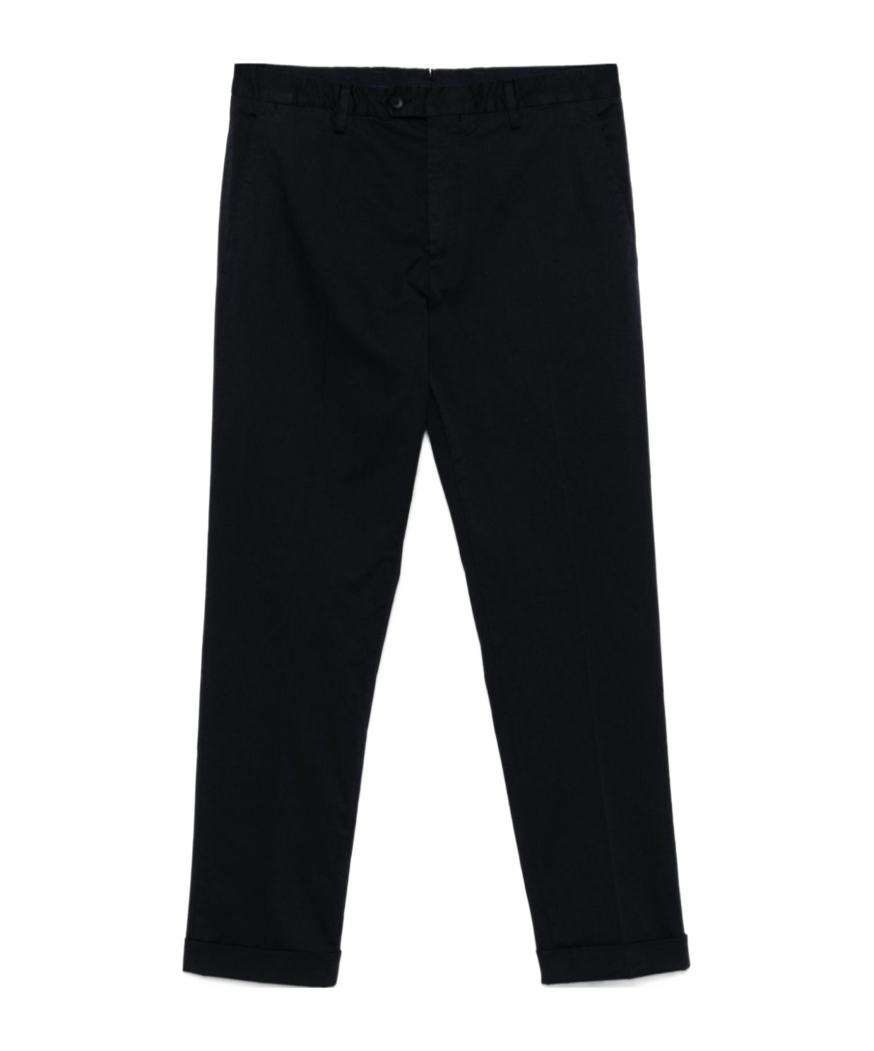 Drumohr Tapered Trousers With Concealed Fly In Black