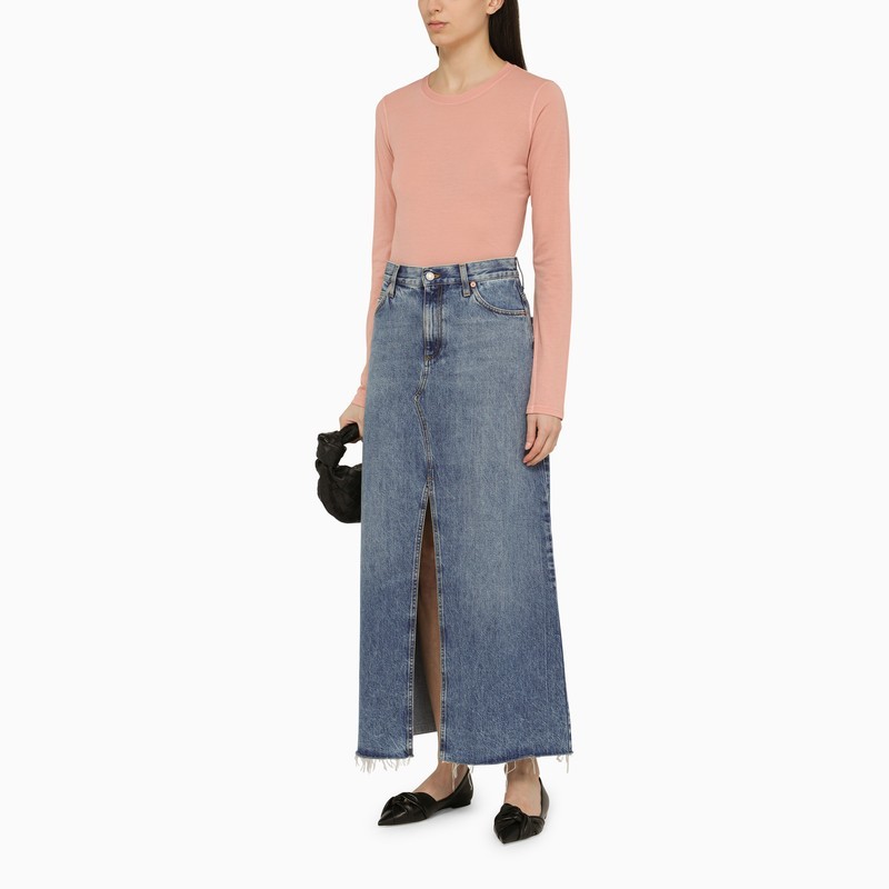 Roberto Collina Pink Cotton Blend Crew-neck Jumper In Pink