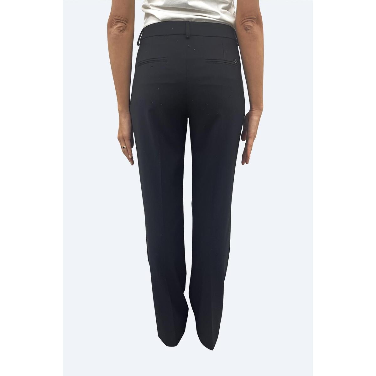 Liu •jo High-waisted Luxury Trousers In Black