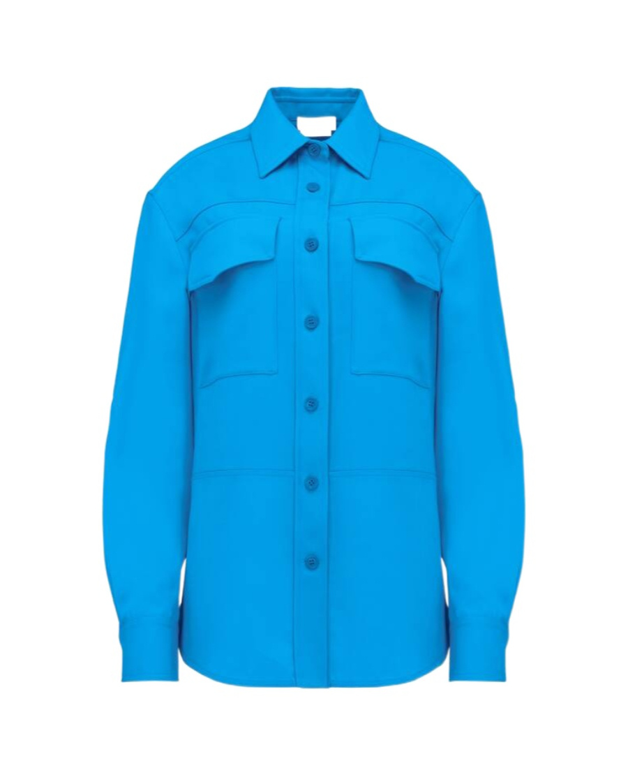 Alexander Mcqueen Chemise En Laine In Blue