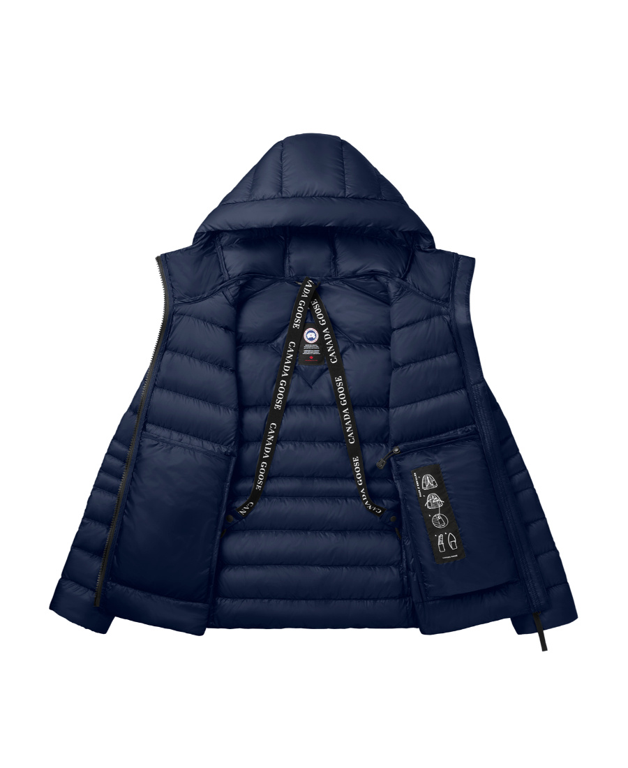 Shop Canada Goose Logo-patch Padded Down Jacket In Blue