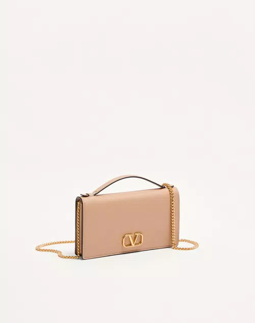Valentino Vlogo Chain Shoulder Bag In Pink