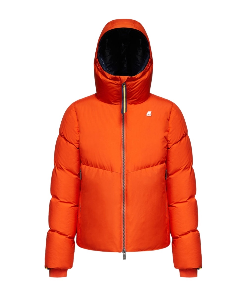 K-way Long-sleeved Down Jacket In Red