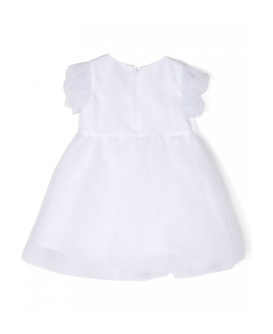 MONNALISA MONNALISA RUFFLED CREWNECK DRESS