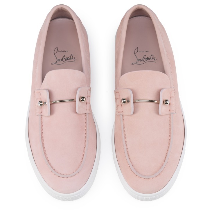 Christian Louboutin Chambeliboat Leather Boat Shoe In Pink