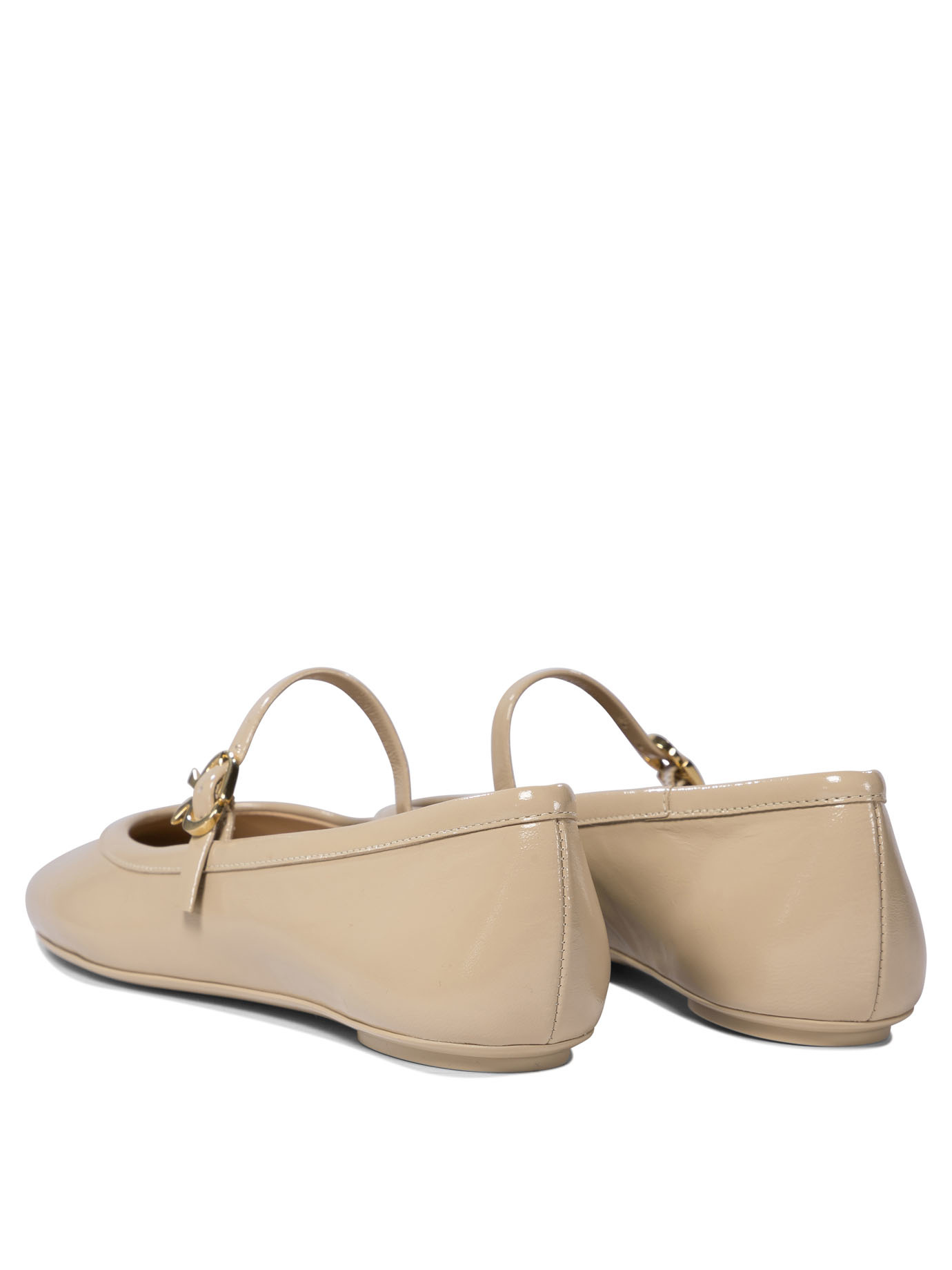 Gianvito Rossi Elegant Leather Ballerinas For Women In Nude