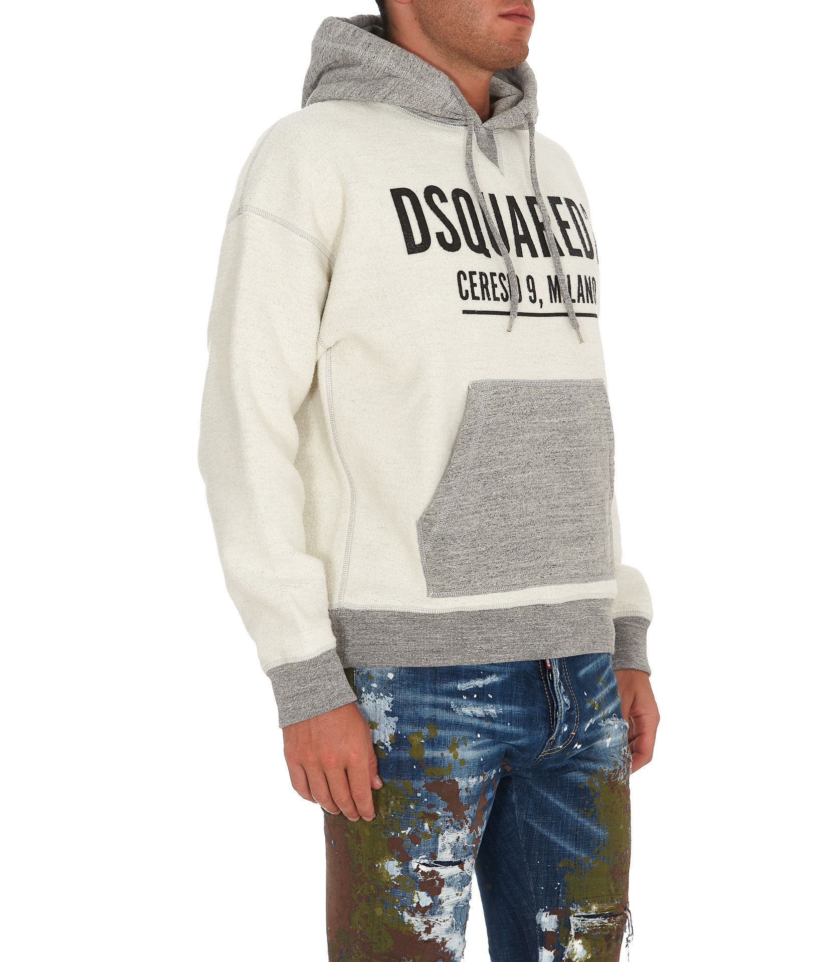 Dsquared2 Logo-print Cotton Hoodie In White