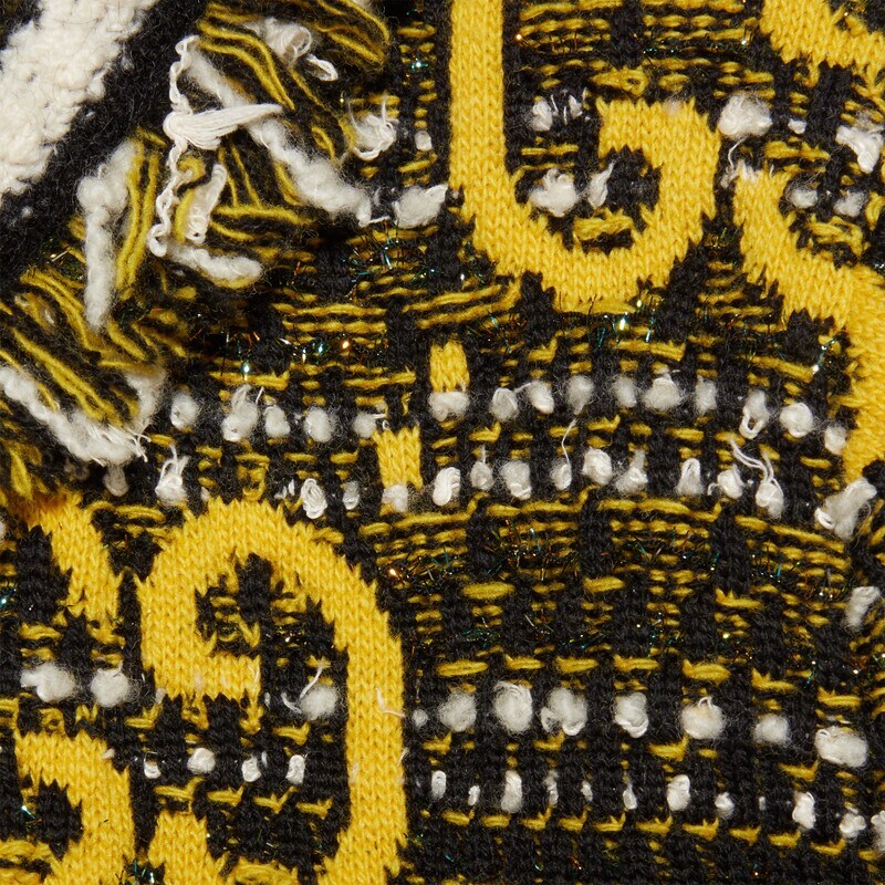 Gucci Jacquard G Monogram Wool Dress In Brown