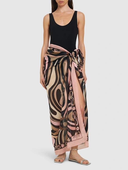 Emilio Pucci Printed Mini Shawl Skirt