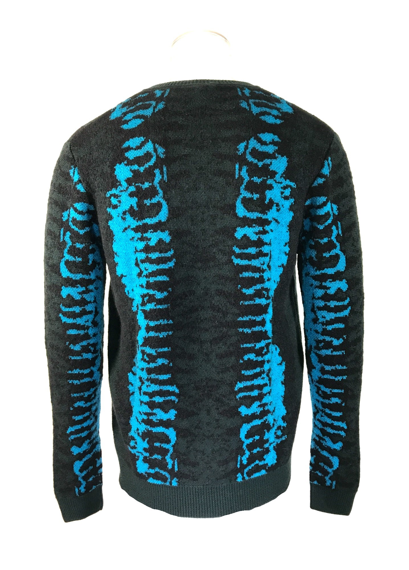 Versace Long-sleeved Knitted Sweater In Green