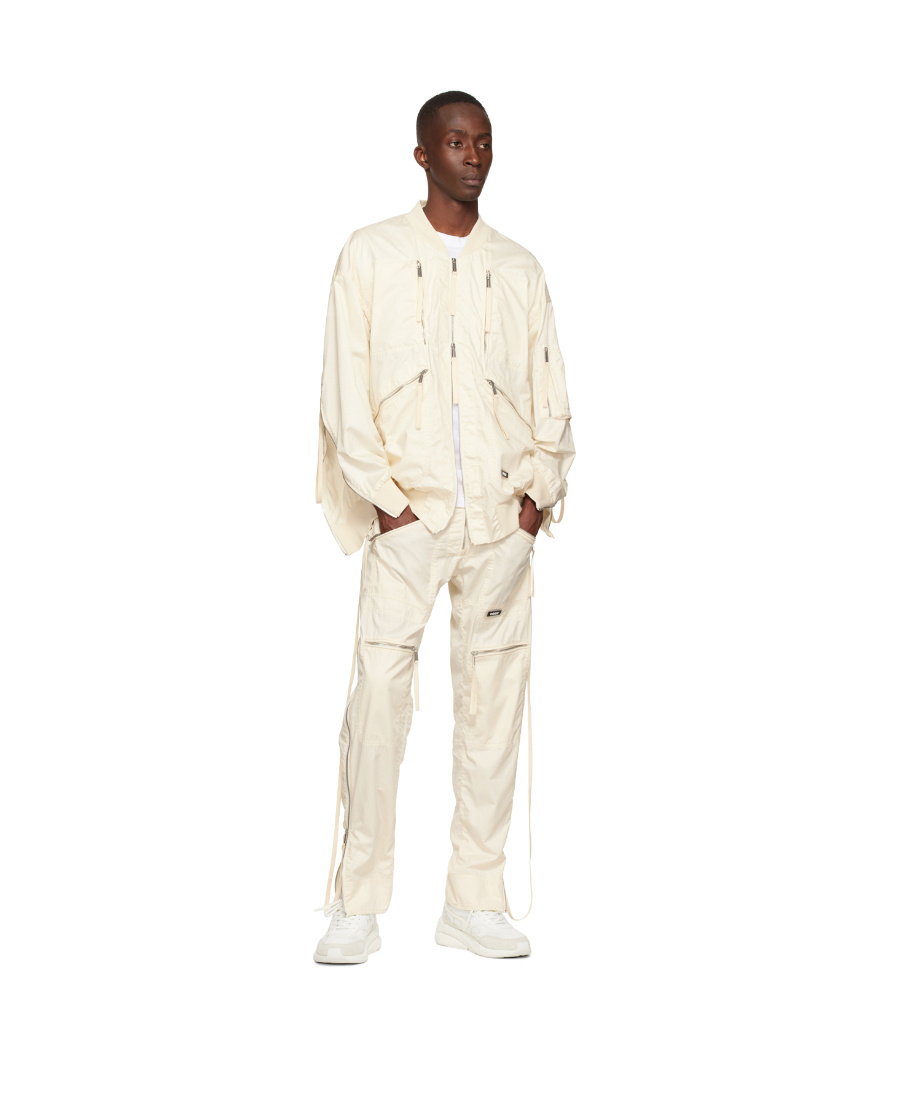 Dsquared2 Logo Pilot Jacket In White