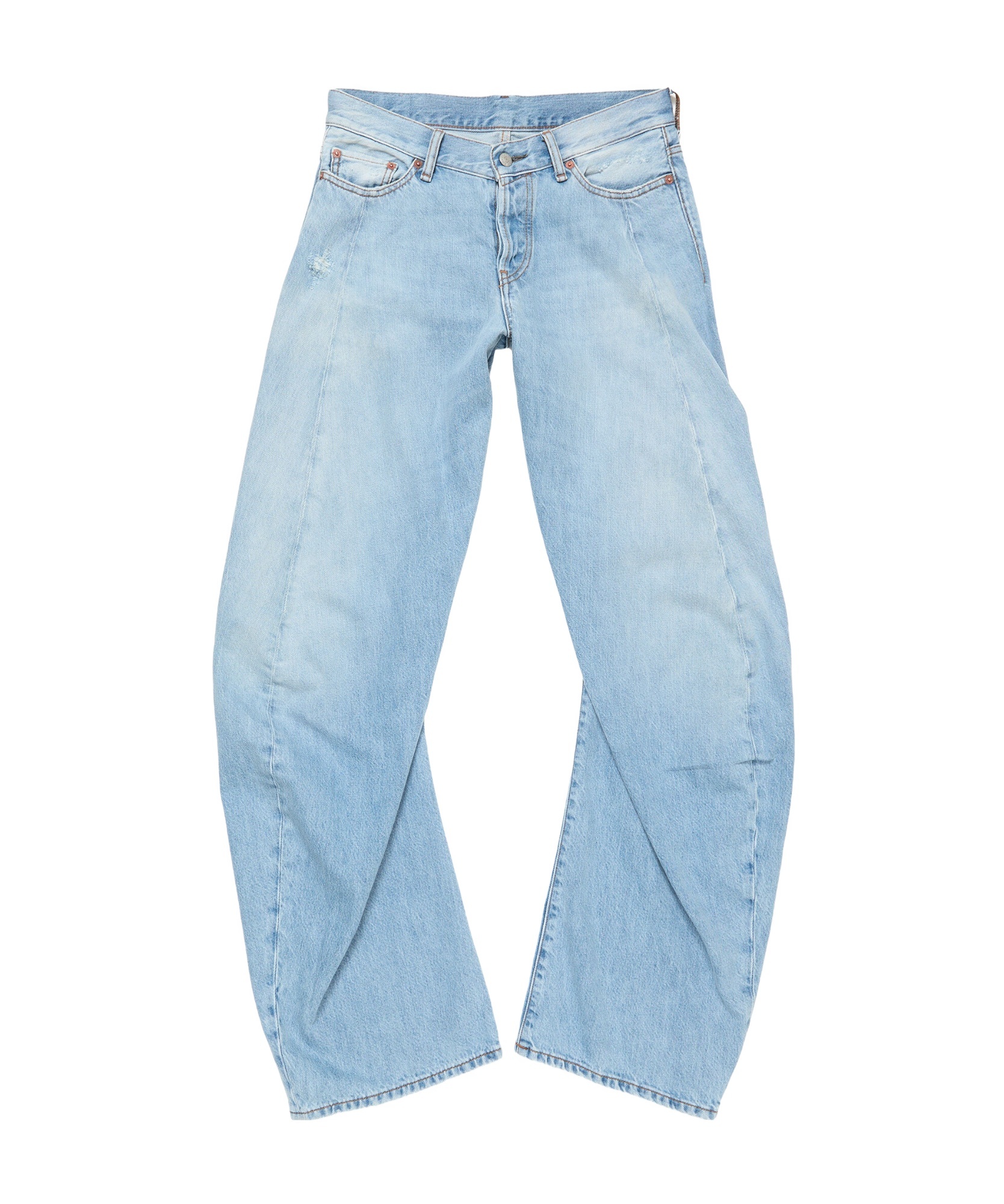 Acne Studios Denim Trousers With Belt Loops In Blue
