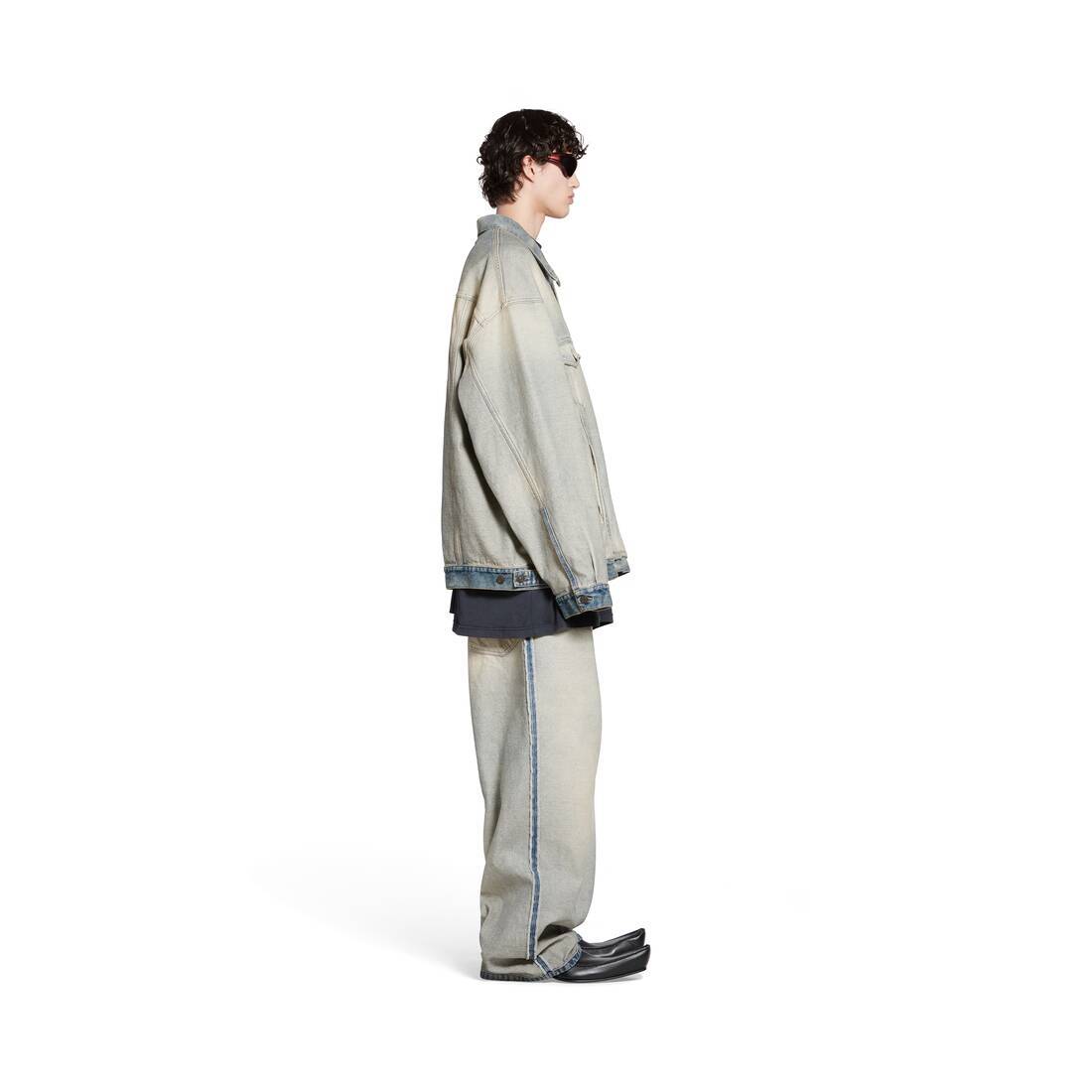 BALENCIAGA OVERSIZED JACKET IN BLUE 