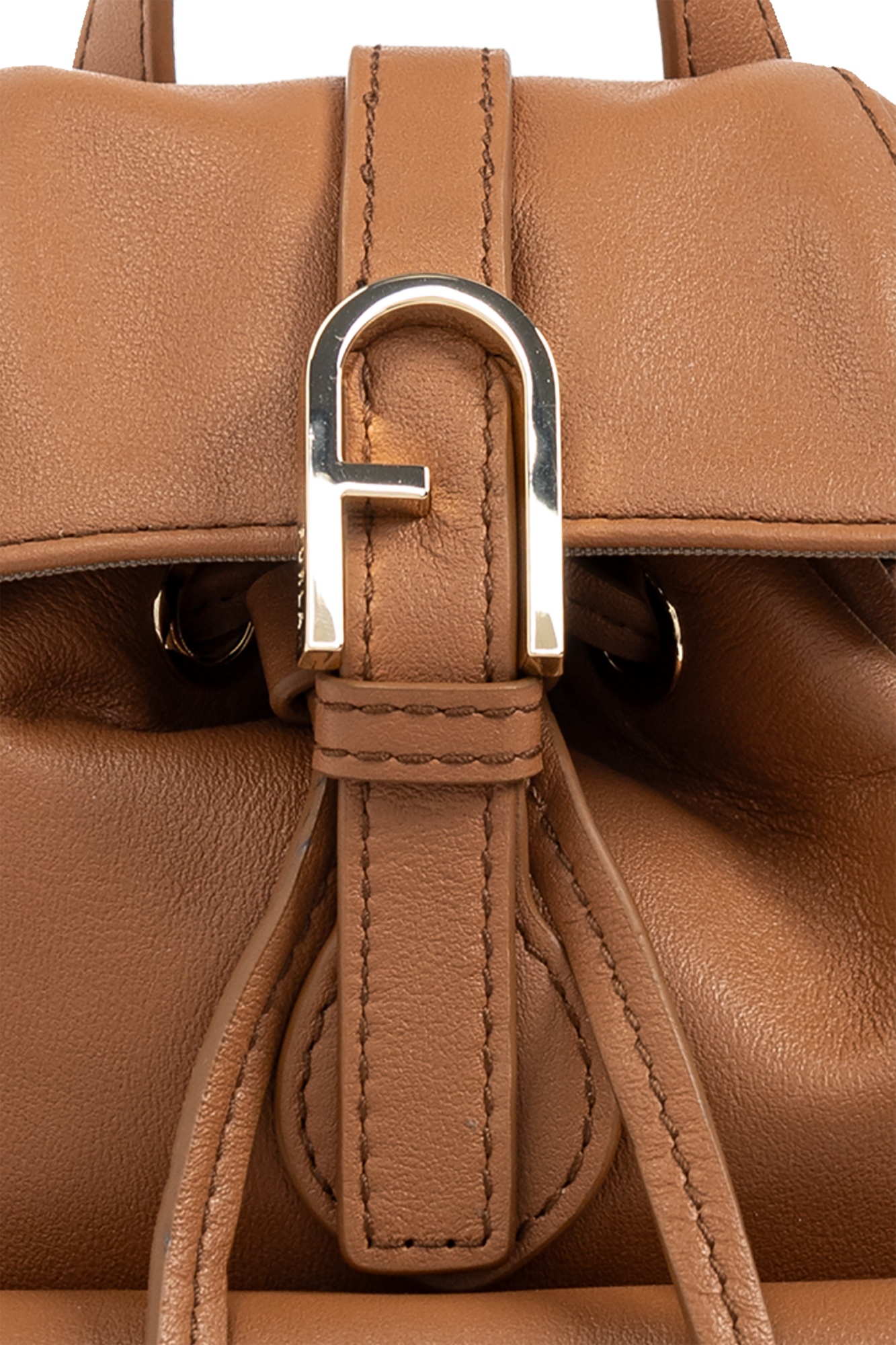 Furla Mini Flow Backpack In Brown