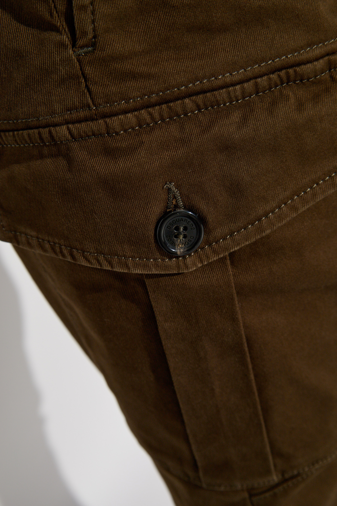Dsquared2 Cargo Pants With Button And Pocket Accents In Green
