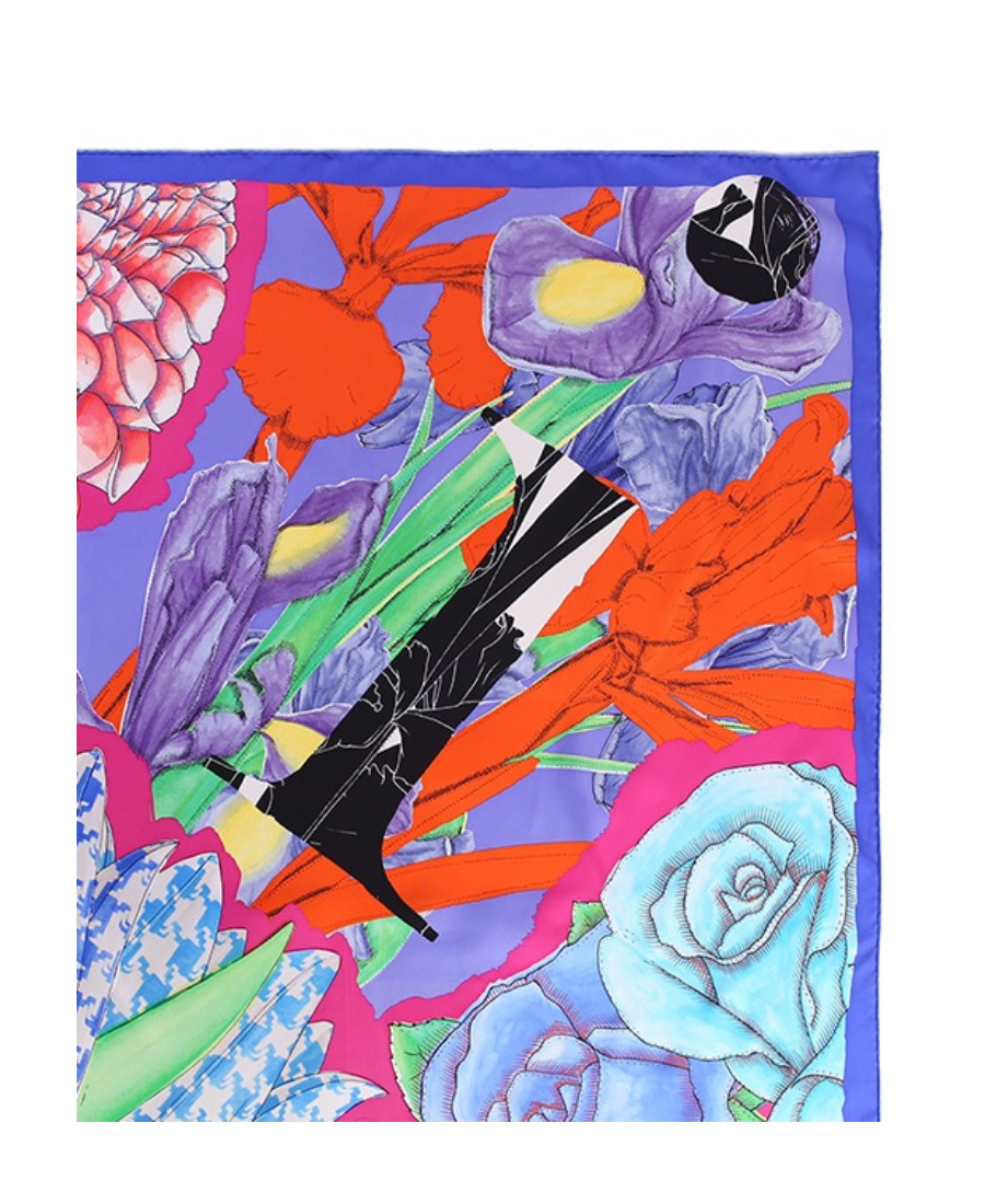 Dior Printed Silk Scarf In Multicolor