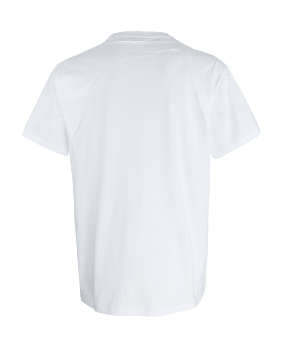 Alexander Mcqueen Asymmetric Panelled T-shirt In White