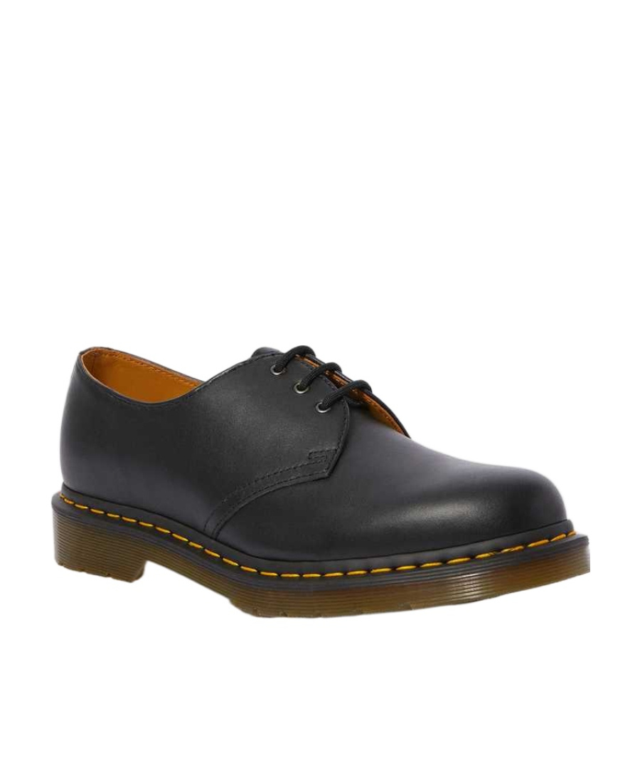 Dr. Martens Lace-up Leather Shoes Contrast Stitching In Black