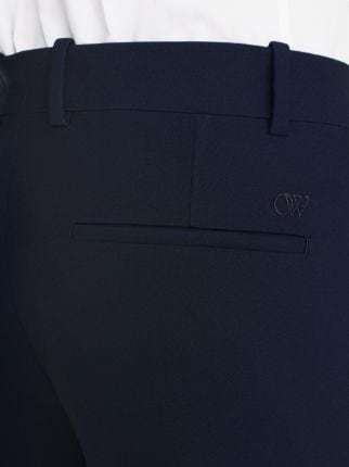 Off-white Mid-rise Tailored Trousers In Black