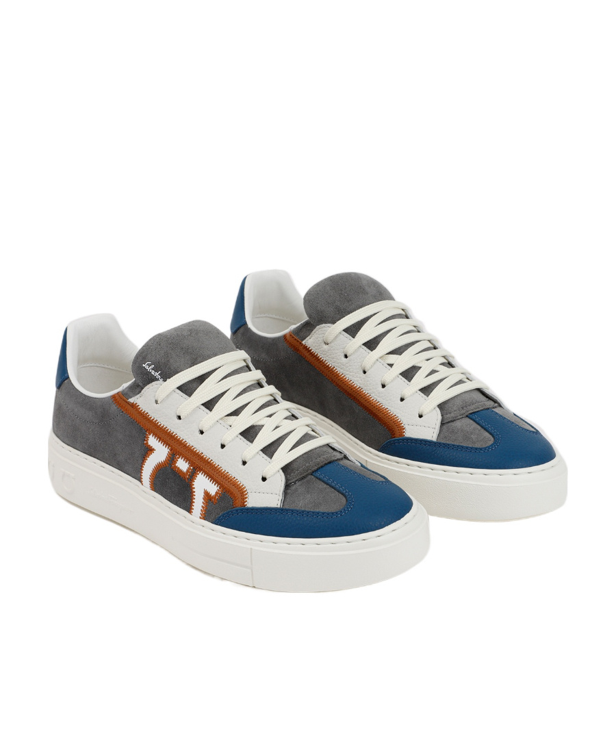 Ferragamo Lace-up Low-cut Skate Shoes In White