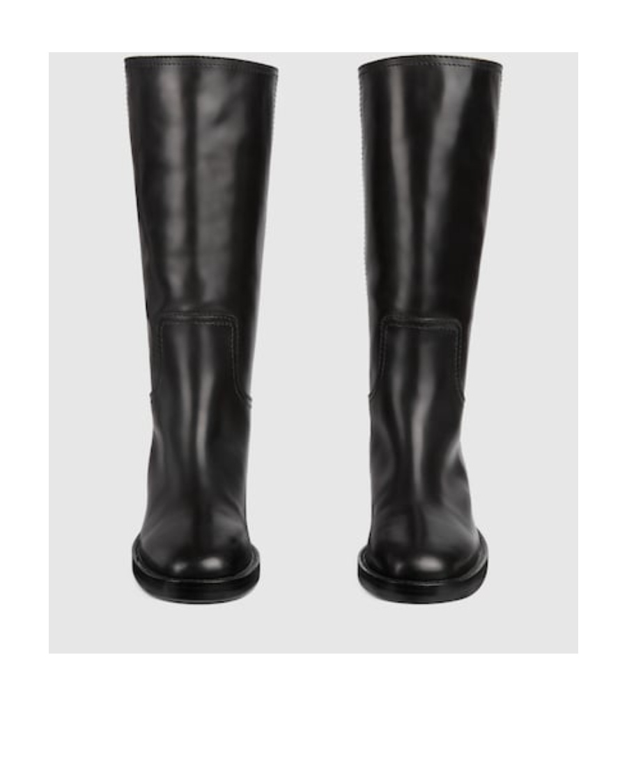 Gucci 45mm Logo-studded Leather Boots In Black
