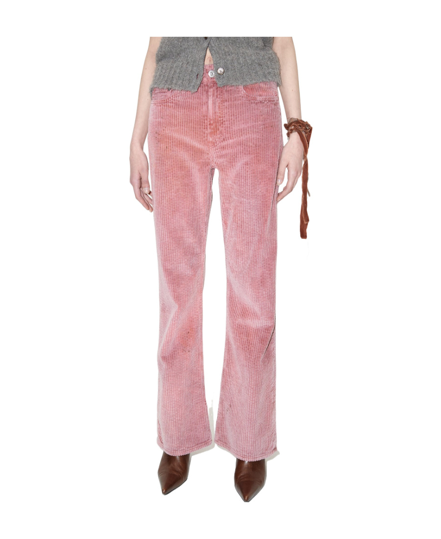 Shop Our Legacy Corduroy Flared Trousers In Pink