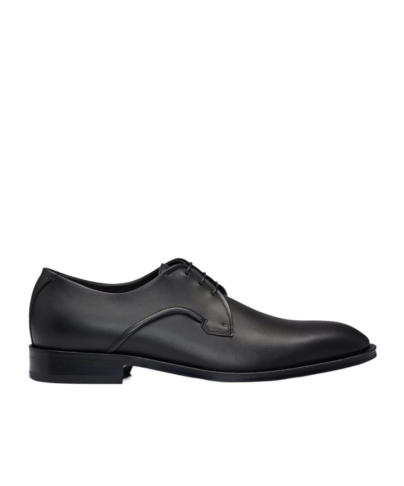 Hugo Boss Round-headed Business Dress Shoes In Black