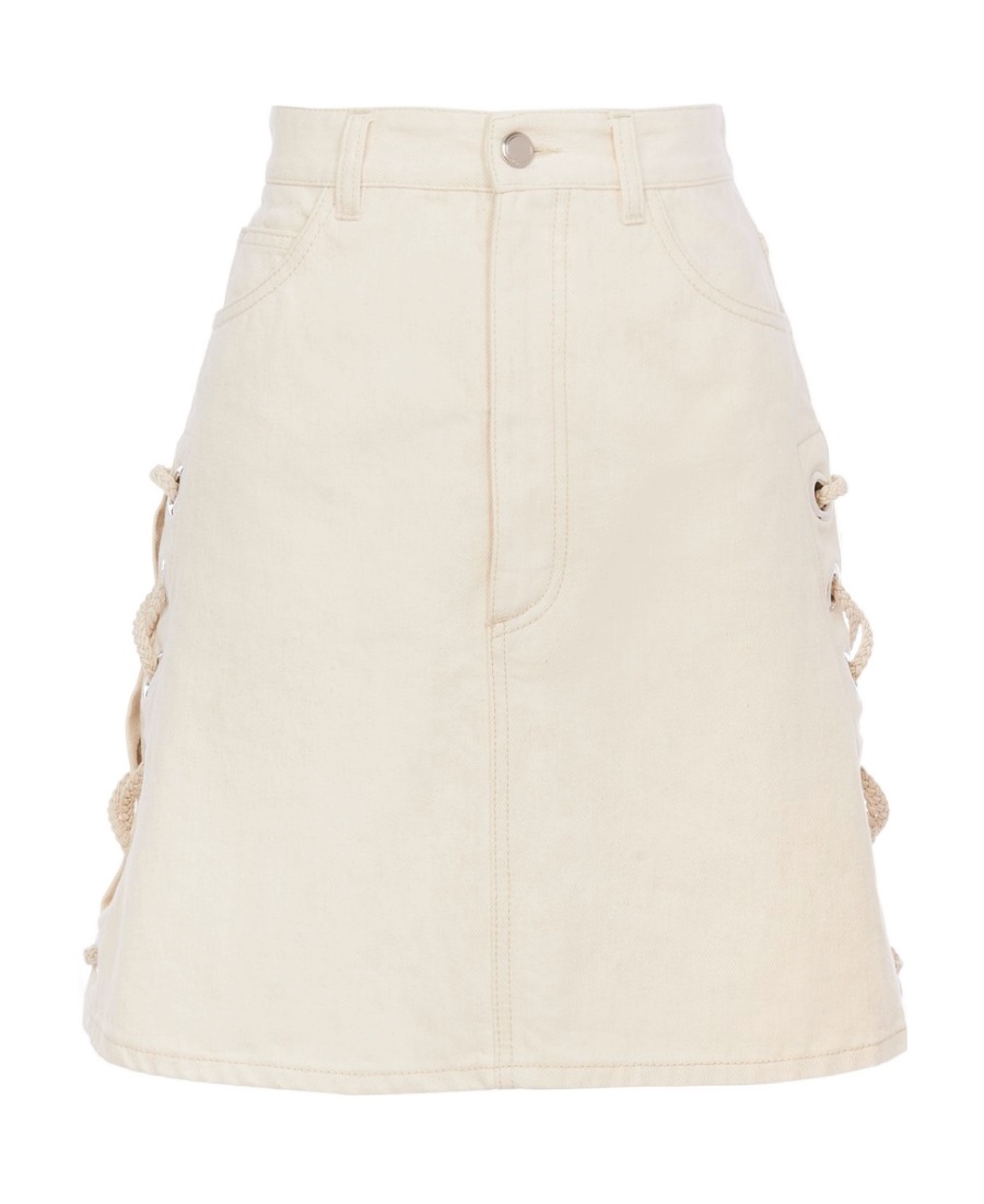 Chloé Logo Half-body Miniskirt In White
