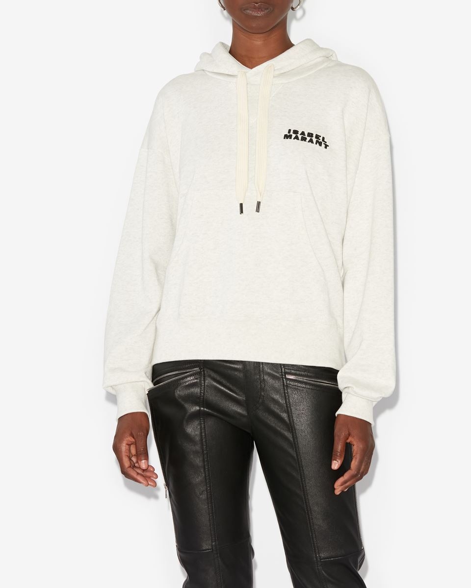 Isabel Marant Étoile Isabel Marant Sylla Logo Embroidered Drawstring Hoodie In White