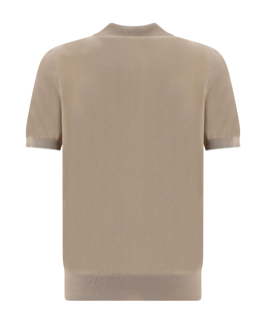 BRUNELLO CUCINELLI BRUNELLO CUCINELLI SHORT-SLEEVED FINE-KNITTED POLO SHIRT