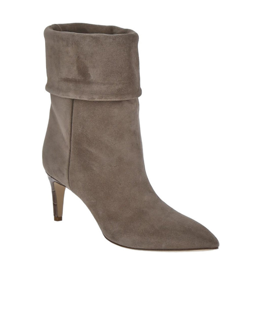 Paris Texas Suede Ankle Boots In Gray
