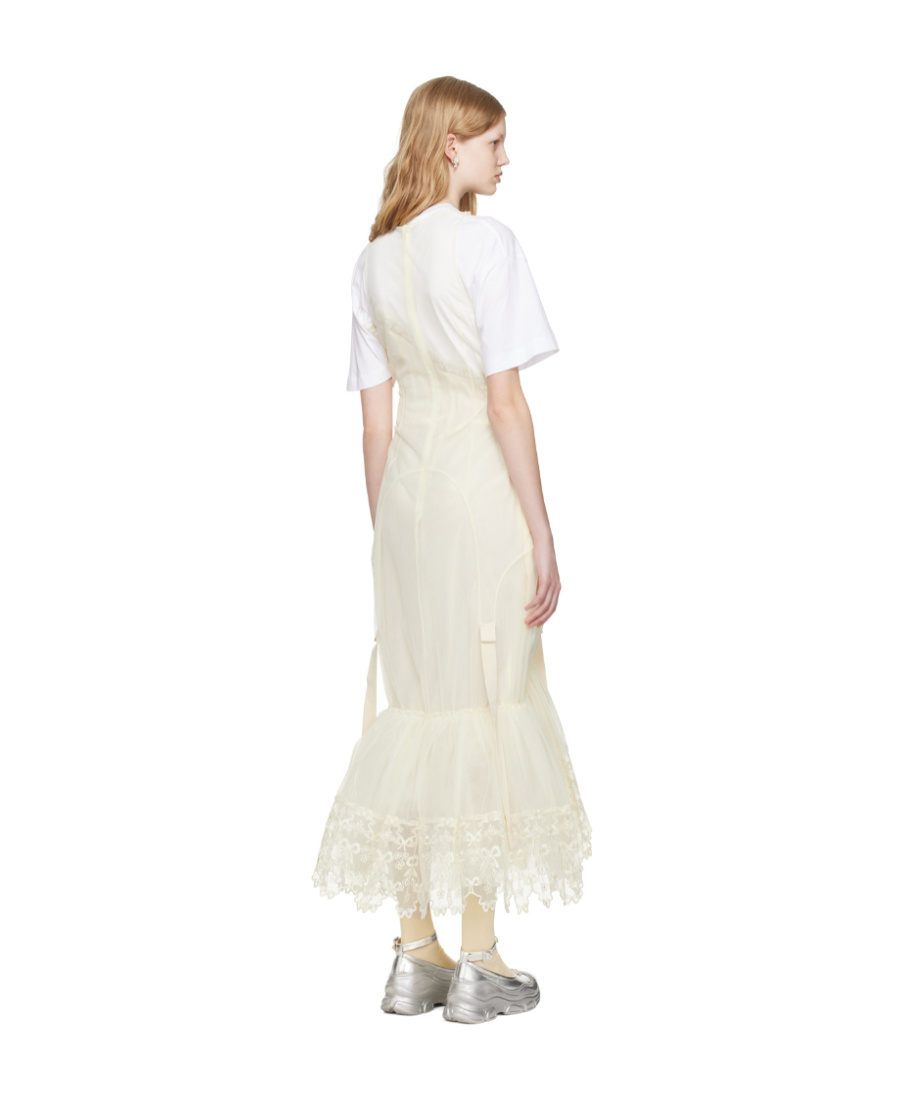 Simone Rocha A Zipper-fitting Extra-long Dress In White