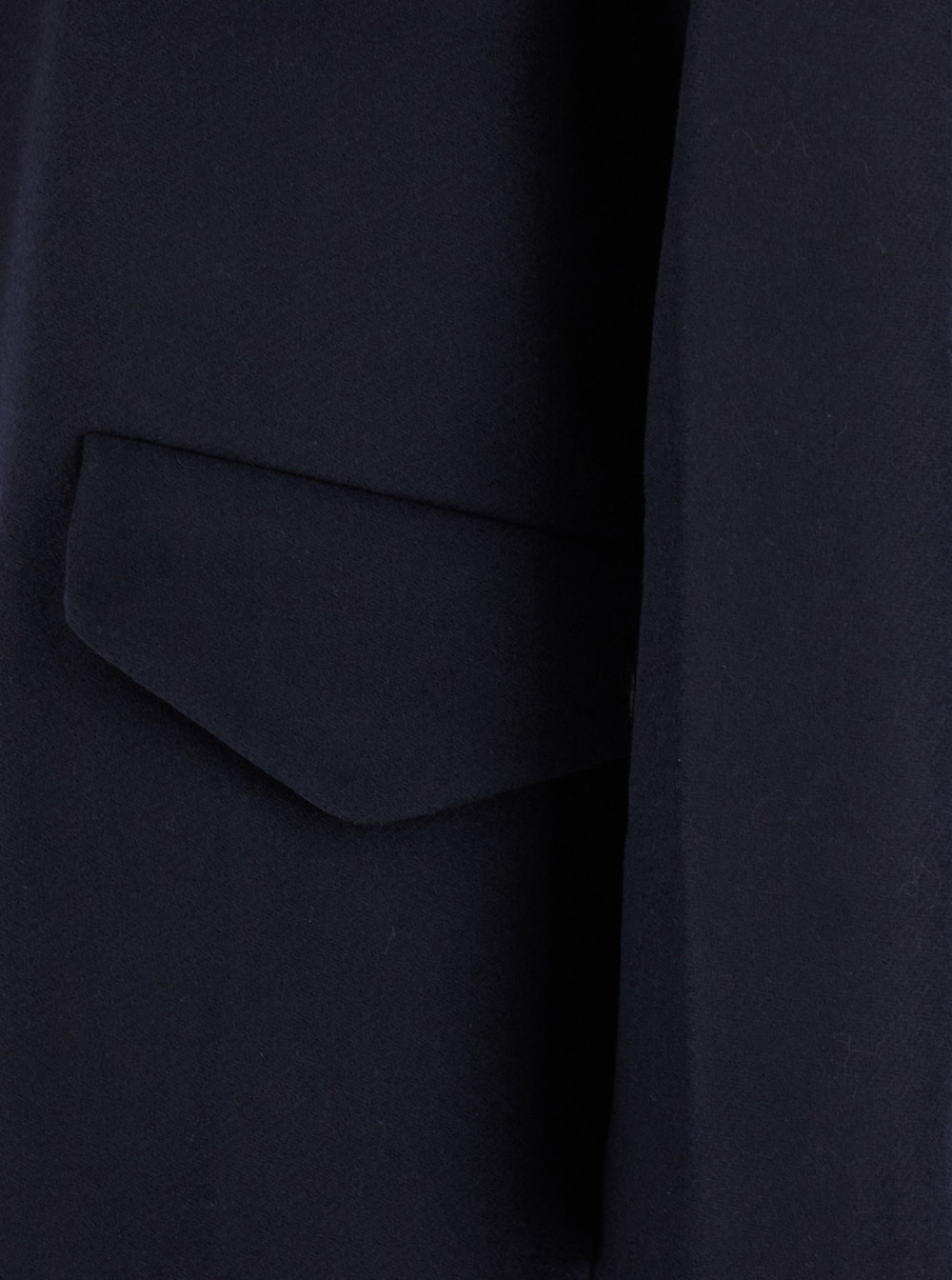 Theory Blue Hood With Hidden Front Closure In Wool Woman In Black