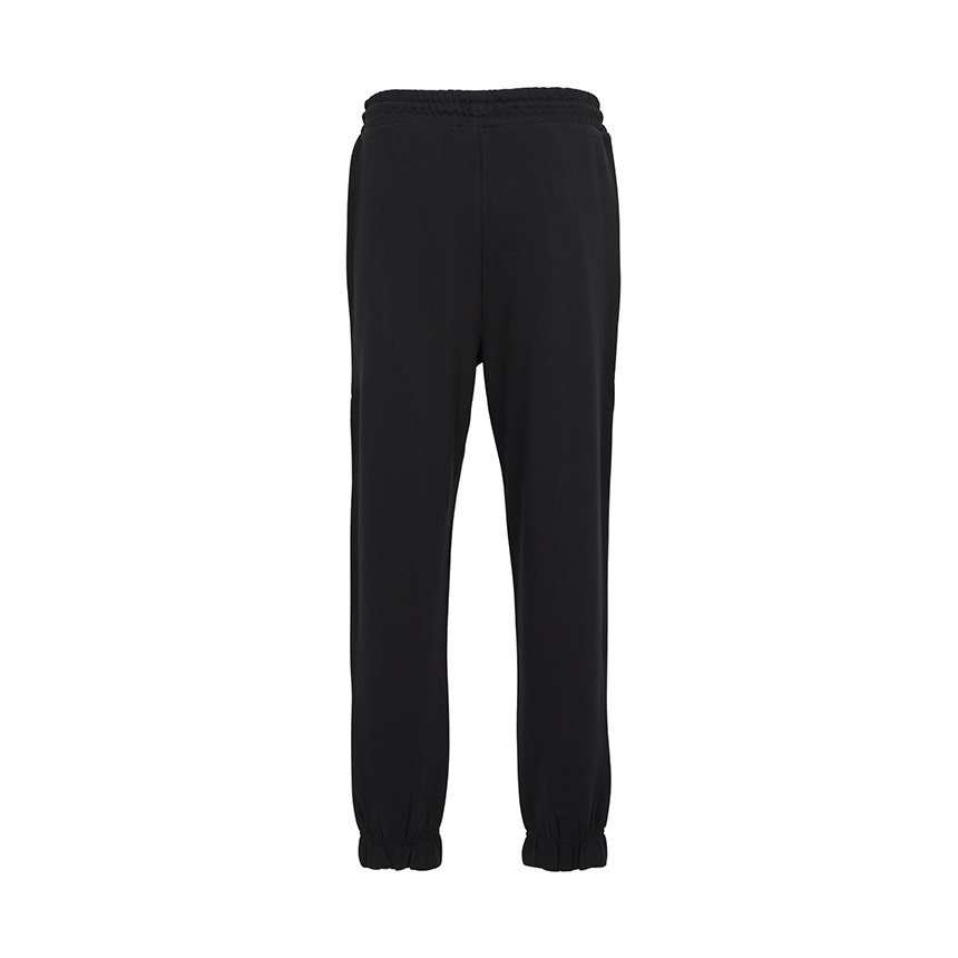 Hugo Boss Cotton-terry Tracksuit Bottoms With Logo Print In Black
