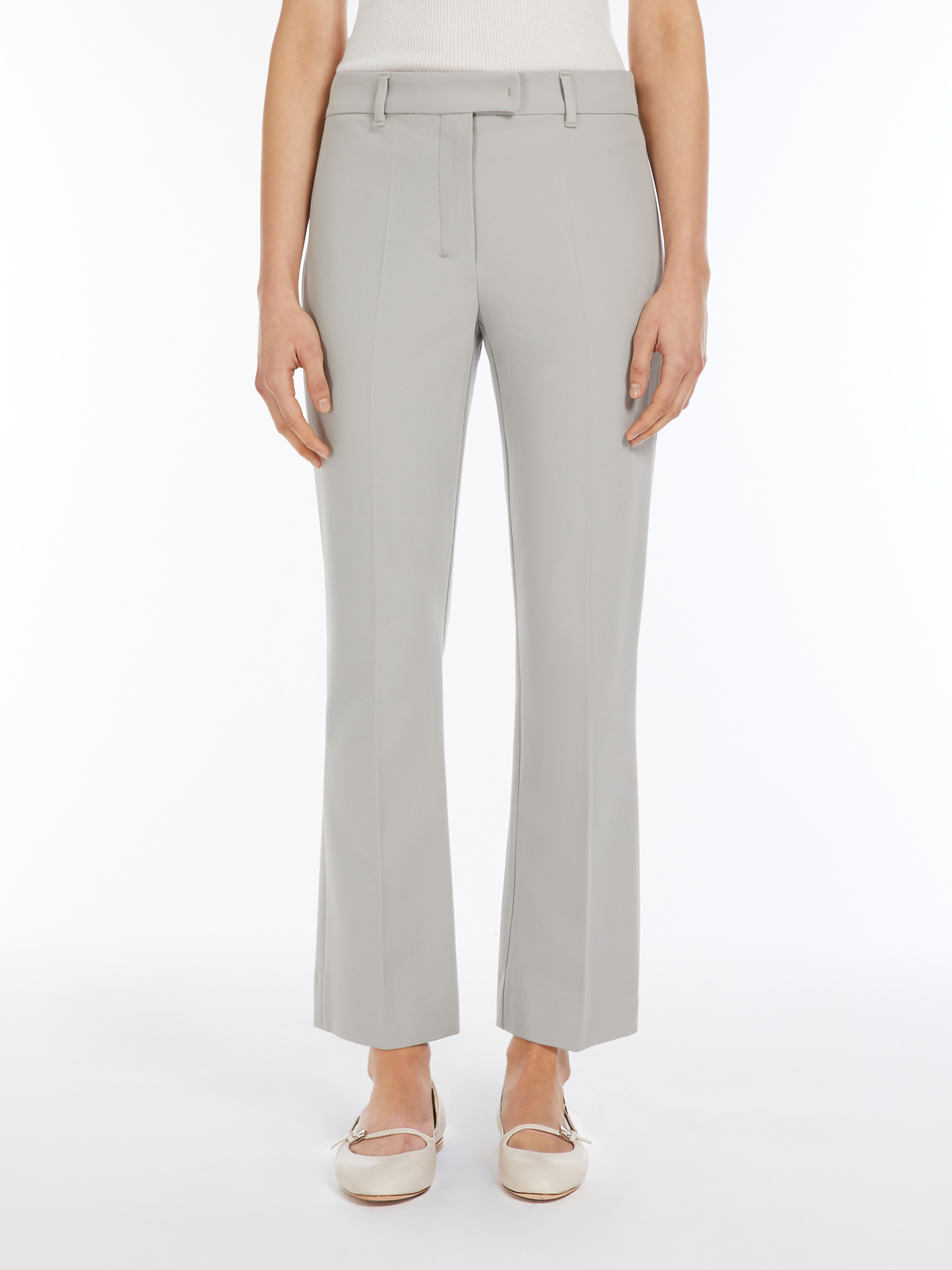 Max Mara Belt-loop Casual Pants In Gray