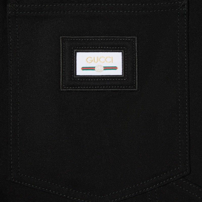 Gucci Cotton Canvas Pants In Black