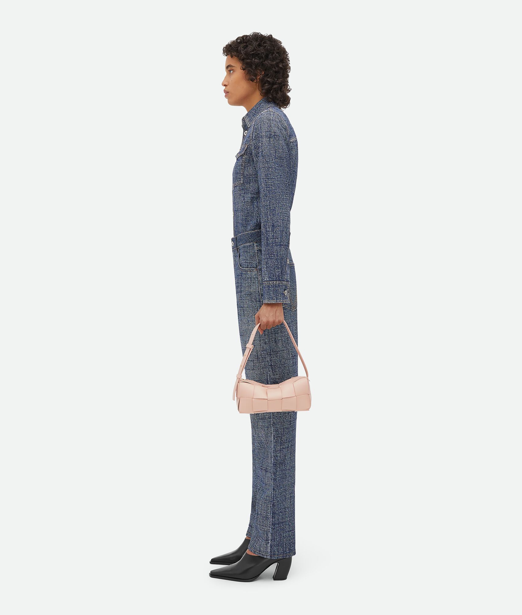 Shop Bottega Veneta Small Brick Cassette Shoulder Bag In Nude