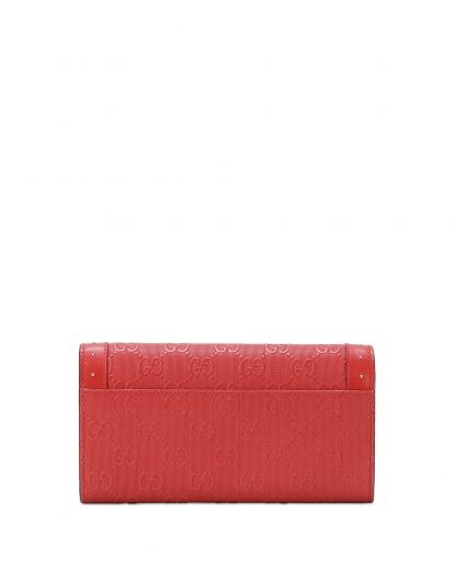 Gucci Long Double-folded Wallet In Red