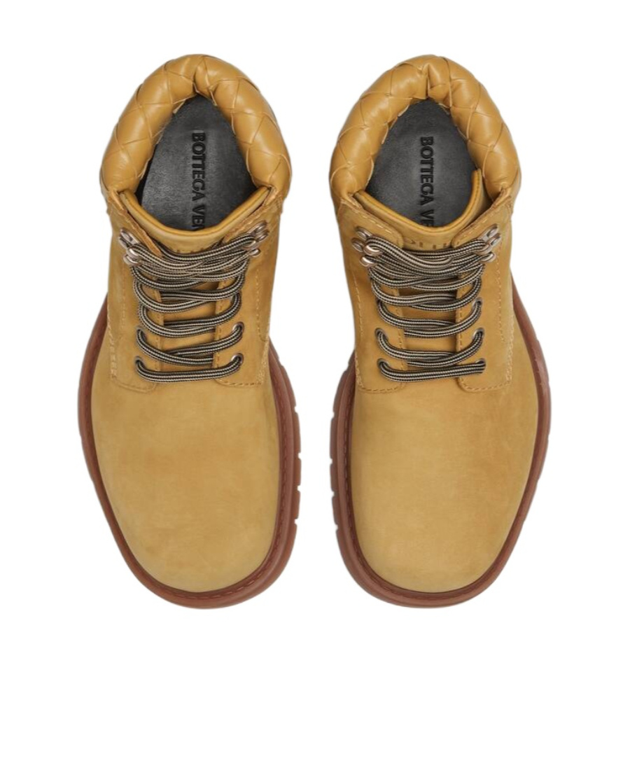 Bottega Veneta Haddock Lacing Boots In Brown