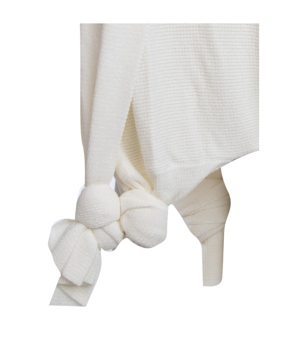Loewe High Waist Knot Skirt In White