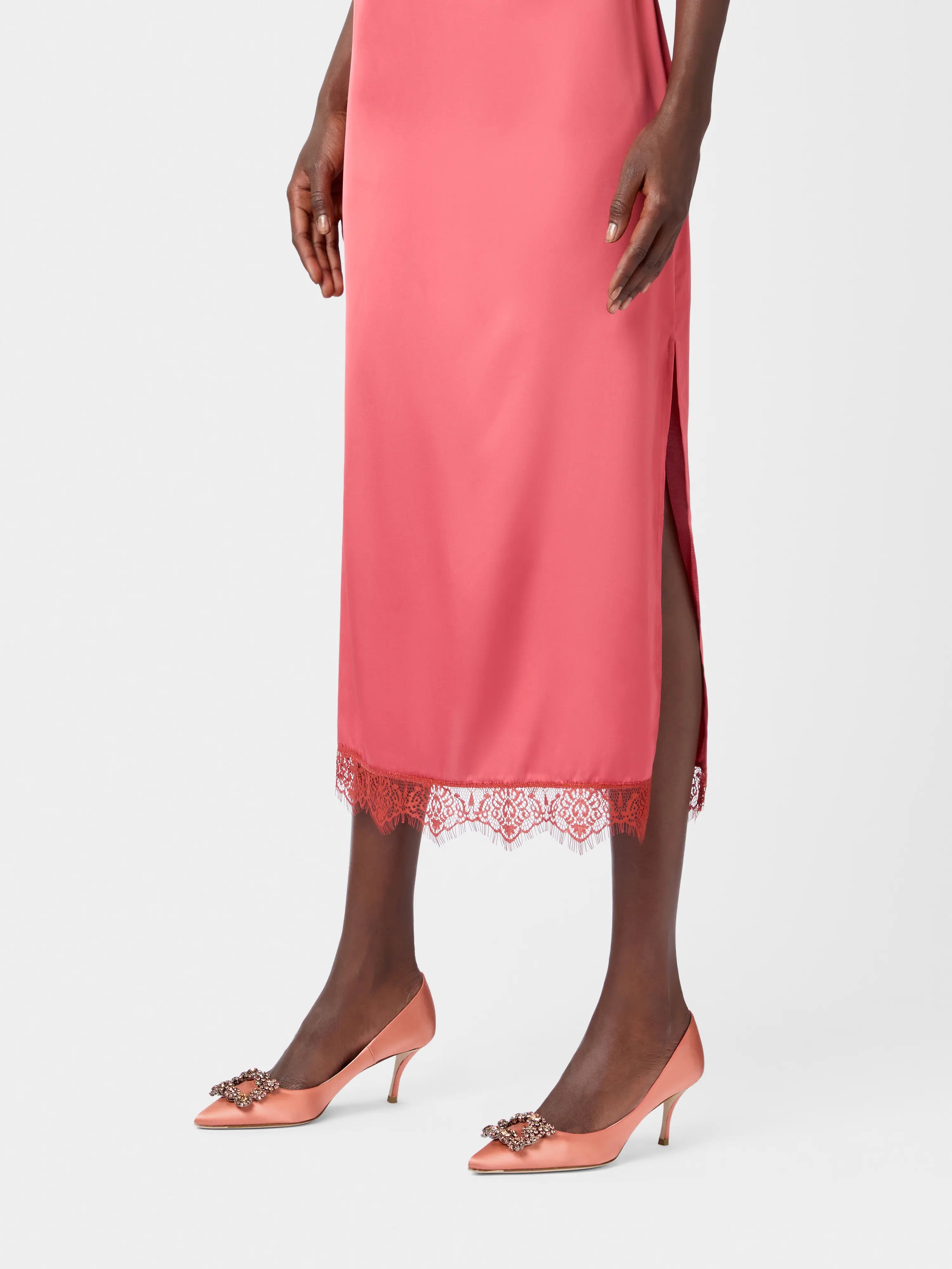 Shop Roger Vivier Efflorescence Pumps In Satin In Pink