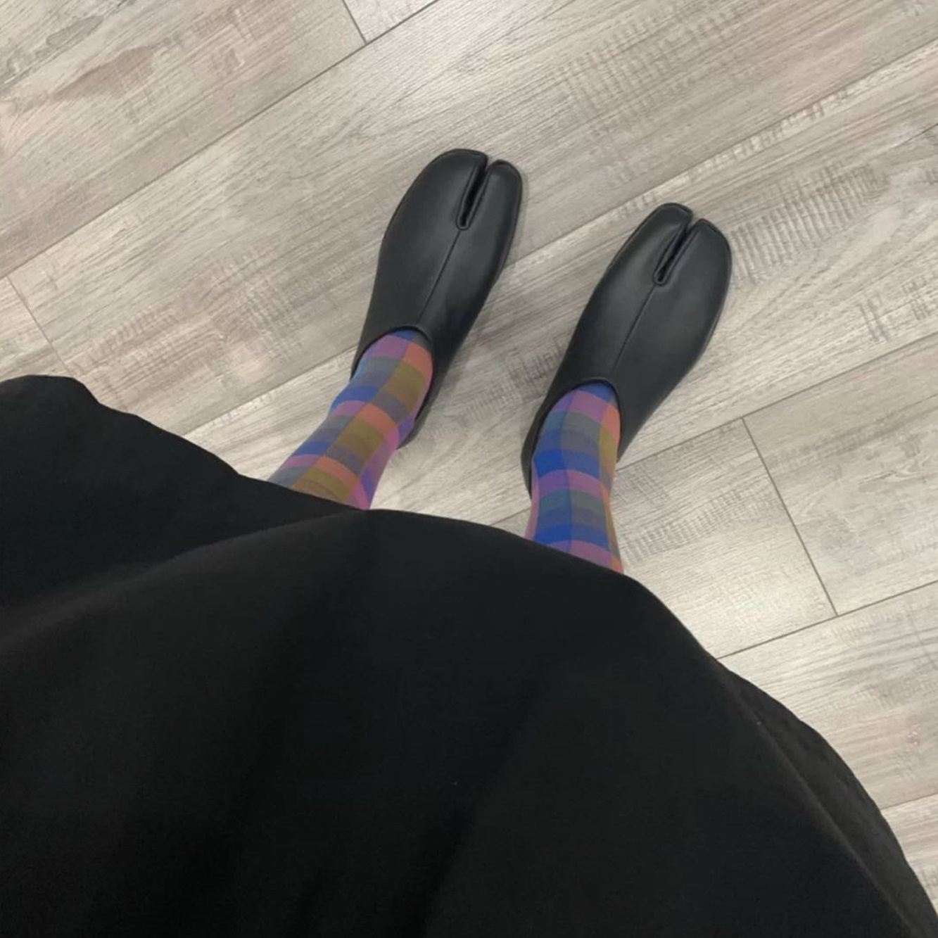 Maison Margiela Tabi Mules In Black