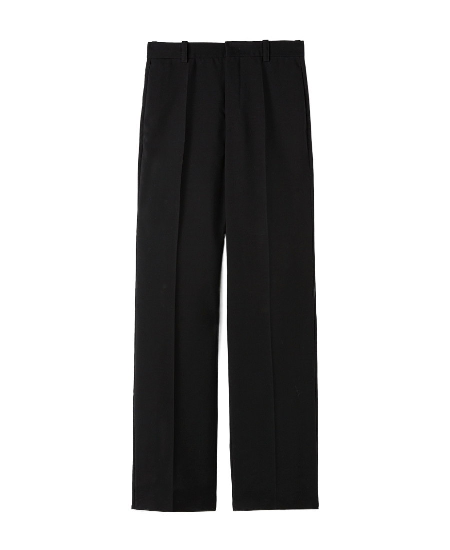 Jil Sander Pressed-crease Wool Trousers In Black