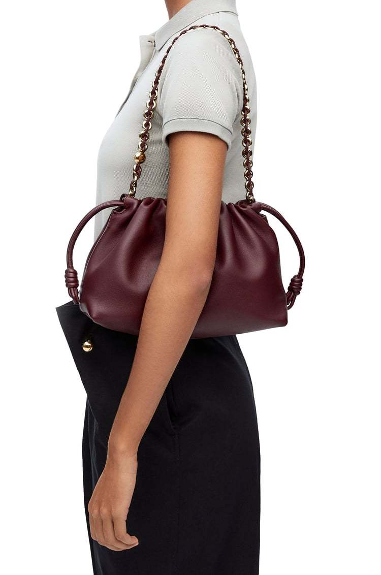 Loewe Medium Flamenco Purse In Mellow Nappa Lambskin In Red